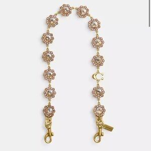 Short Jewelry Chain Strap Brass/Pink